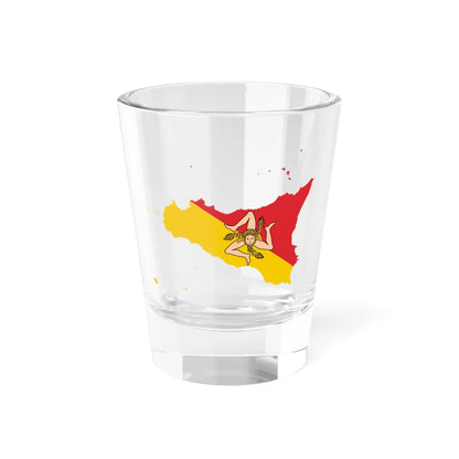 Flag-map of Sicily (Italy) Shot Glass 1.5oz 1.5oz - Go Mug Yourself