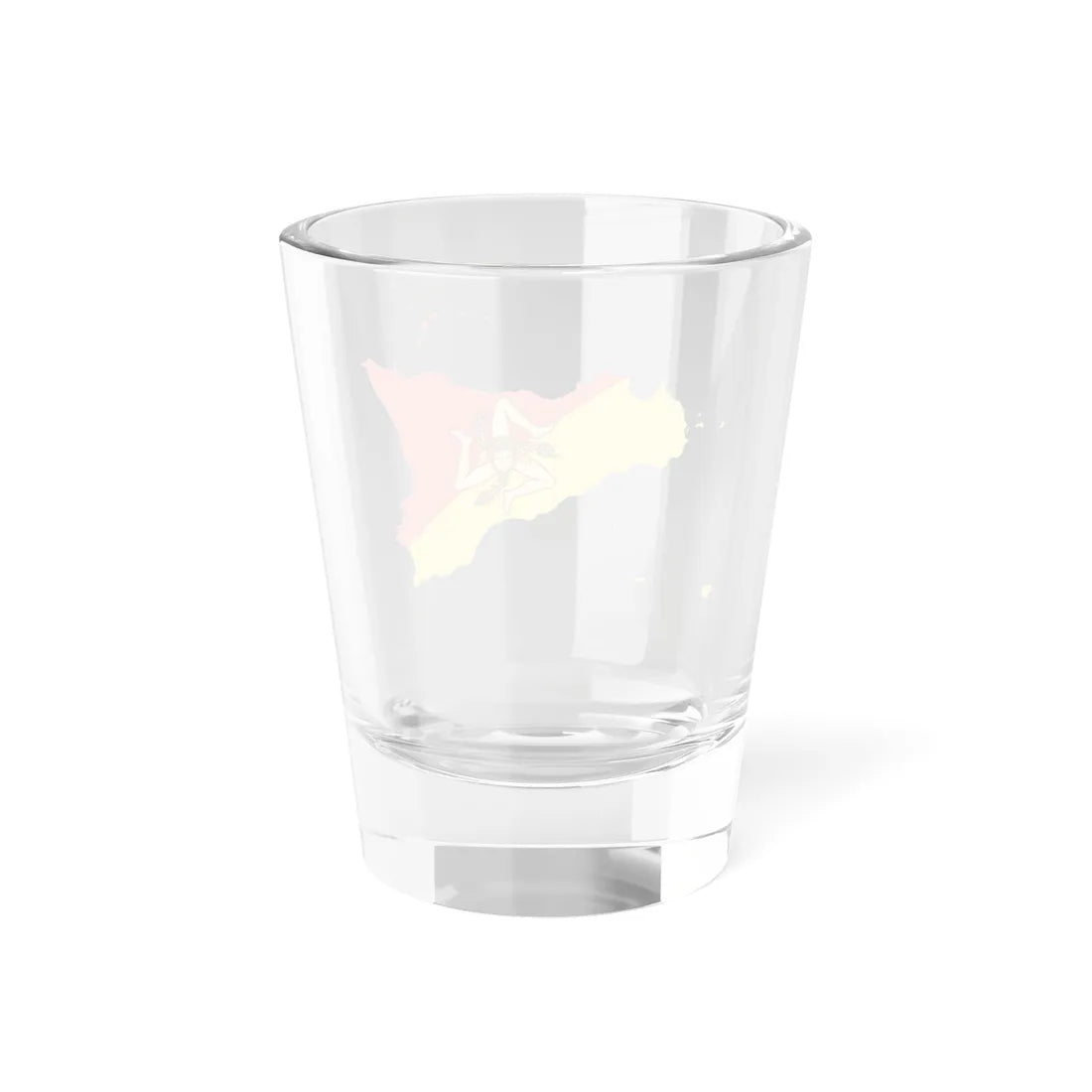 Flag-map of Sicily (Italy) Shot Glass 1.5oz - Go Mug Yourself