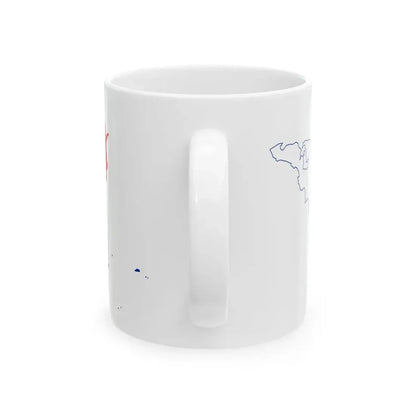 Flag-map of Sint Maarten (Netherlands) White Coffee Mug - Go Mug Yourself