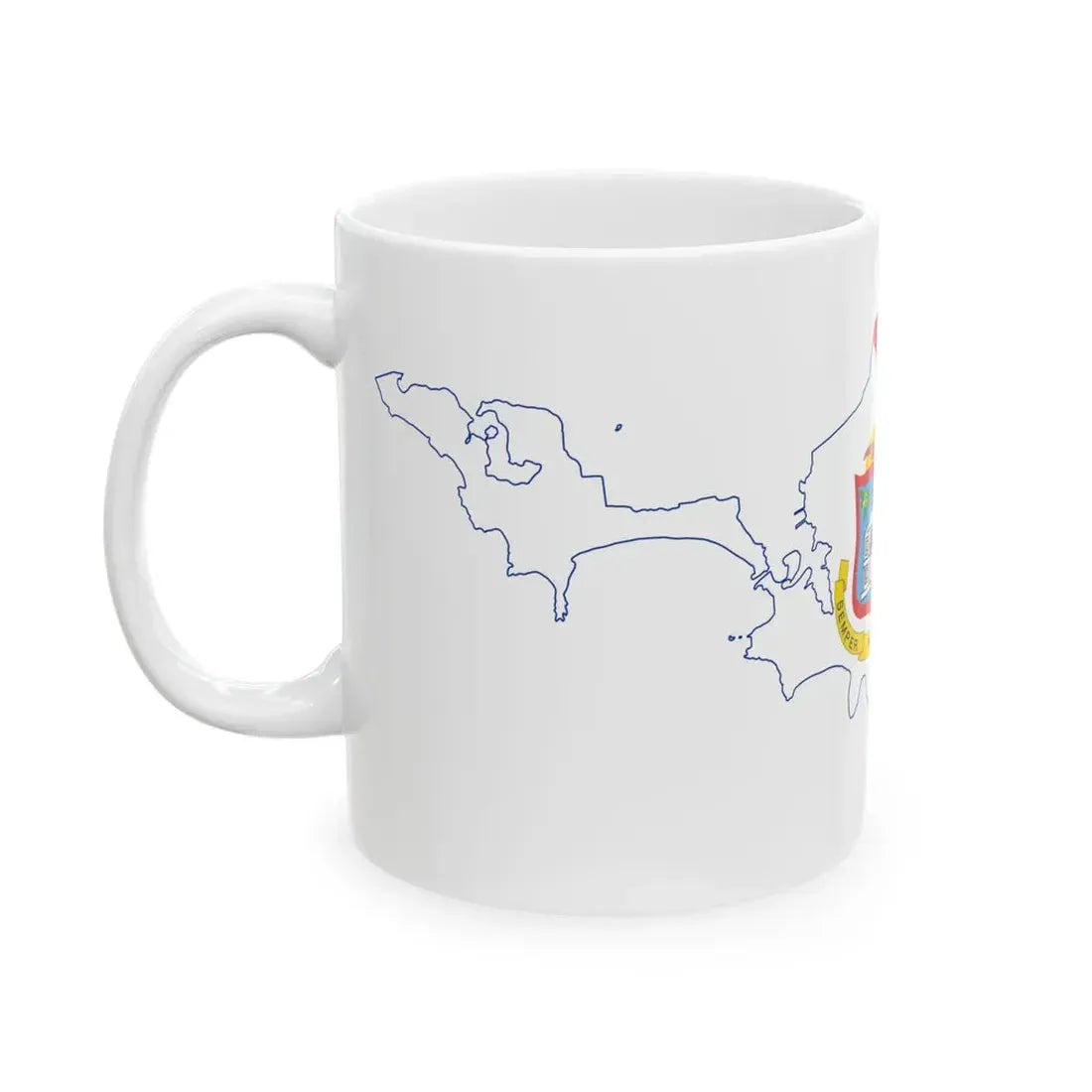 Flag-map of Sint Maarten (Netherlands) White Coffee Mug - Go Mug Yourself