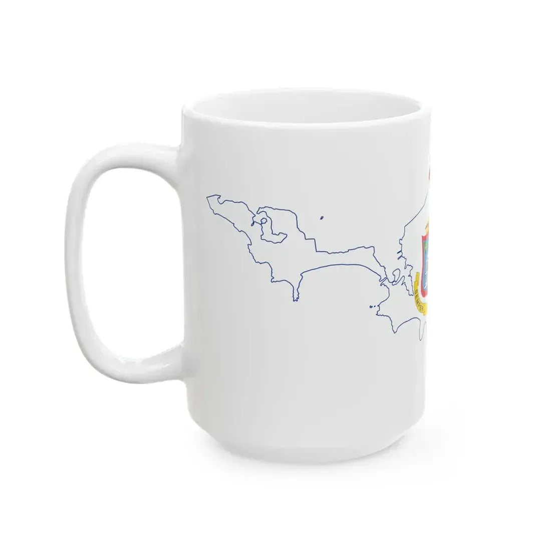 Flag-map of Sint Maarten (Netherlands) White Coffee Mug - Go Mug Yourself