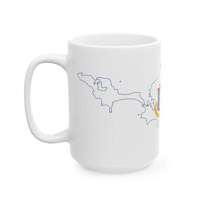 Flag-map of Sint Maarten (Netherlands) White Coffee Mug - Go Mug Yourself