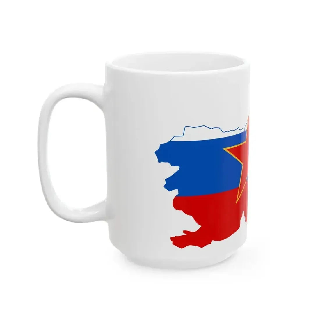 Flag map of Slovenia 1945-1991 (Slovenia) White Coffee Mug - Go Mug Yourself