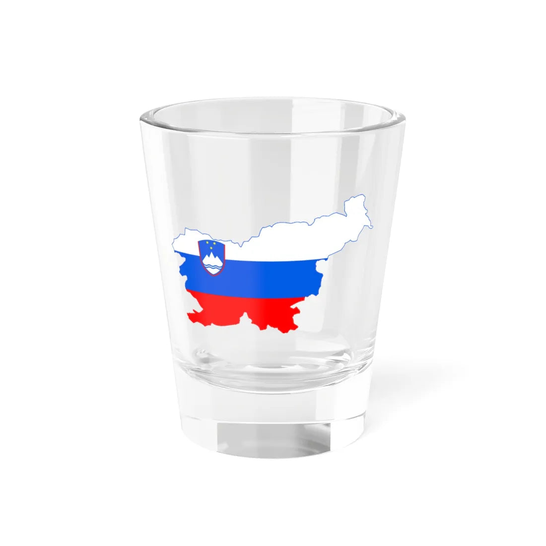 Flag-map of Slovenia (Slovenia) Shot Glass 1.5oz 1.5oz - Go Mug Yourself