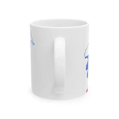 Flag-map of Slovenia (Slovenia) White Coffee Mug - Go Mug Yourself
