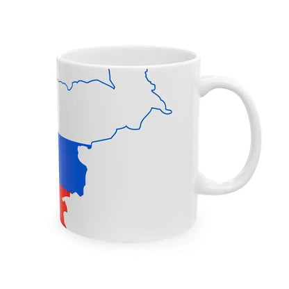 Flag-map of Slovenia (Slovenia) White Coffee Mug - Go Mug Yourself