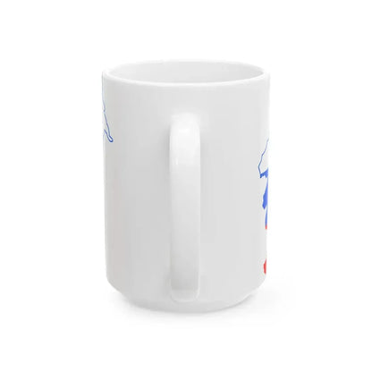 Flag-map of Slovenia (Slovenia) White Coffee Mug - Go Mug Yourself