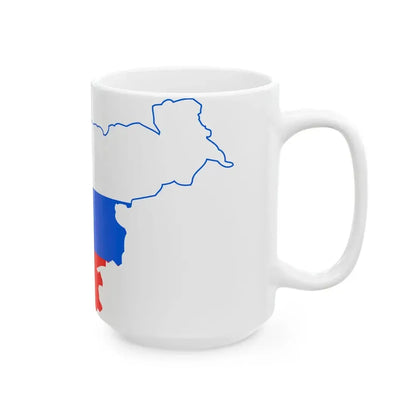 Flag-map of Slovenia (Slovenia) White Coffee Mug - Go Mug Yourself