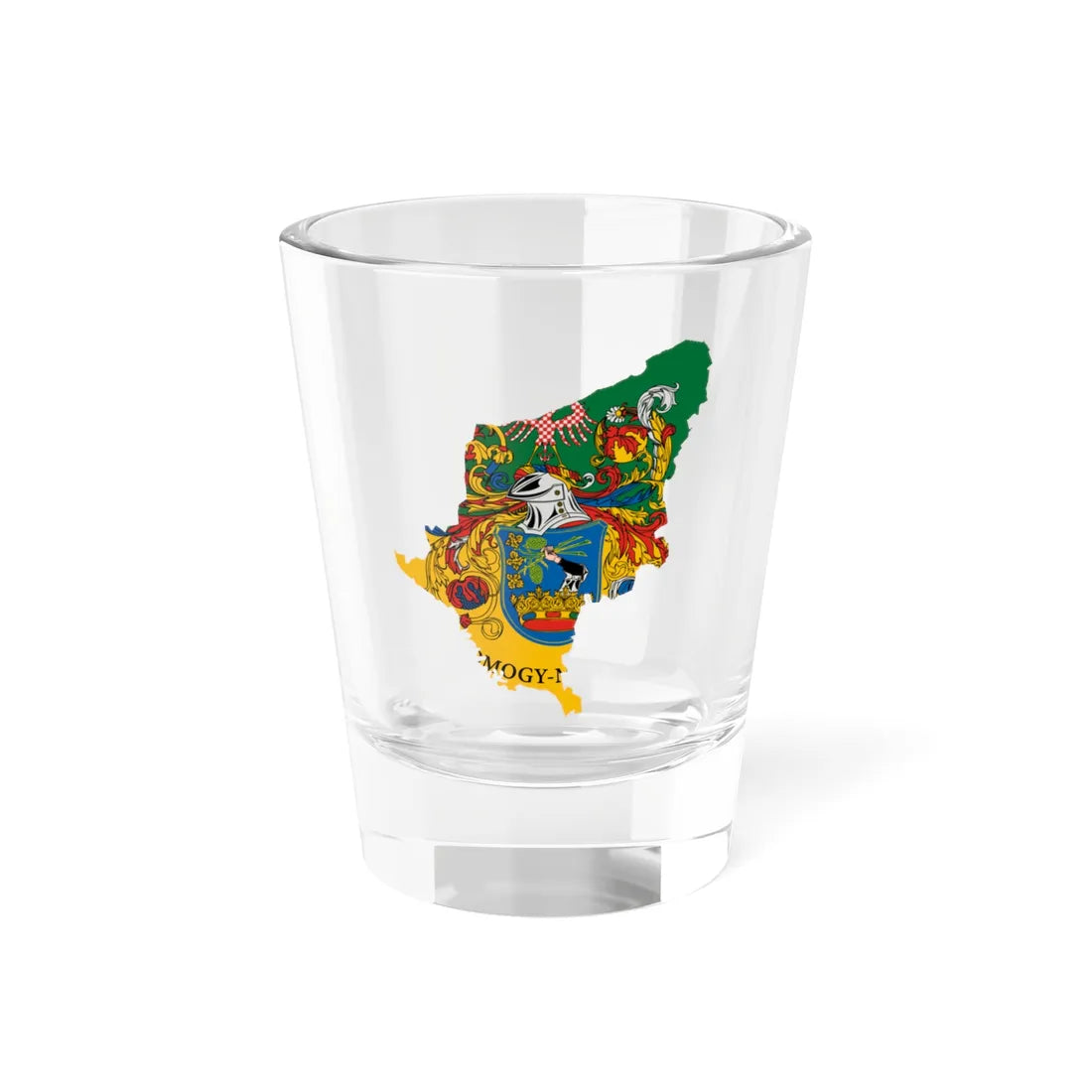 Flag-map of Somogy County (Hungary) Shot Glass 1.5oz 1.5oz - Go Mug Yourself