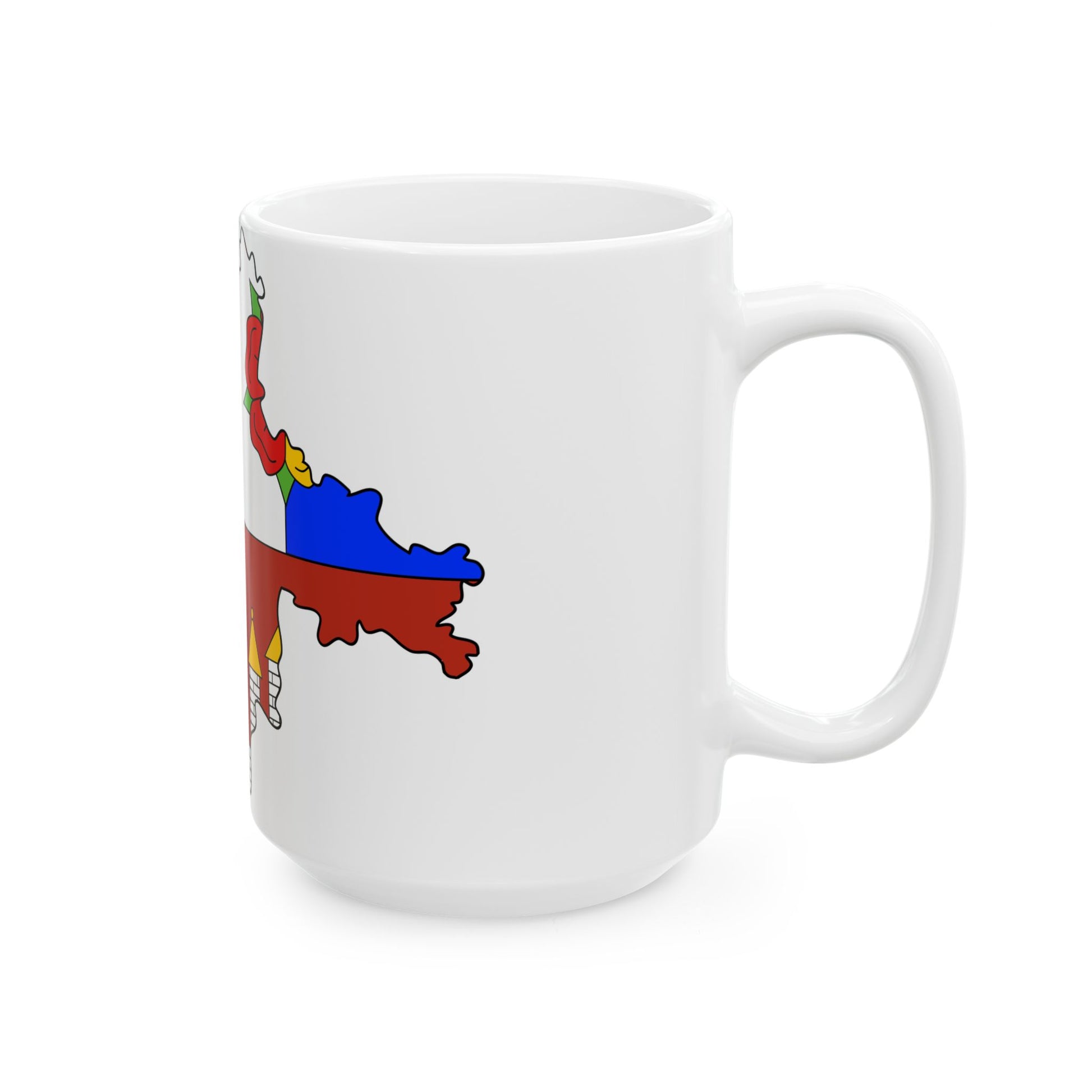 Flag-map of South Bohemian Region (Czech Republic) White Coffee Mug-Go Mug Yourself