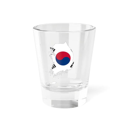 Flag-map of South Korea de-facto (Korea) Shot Glass 1.5oz 1.5oz - Go Mug Yourself