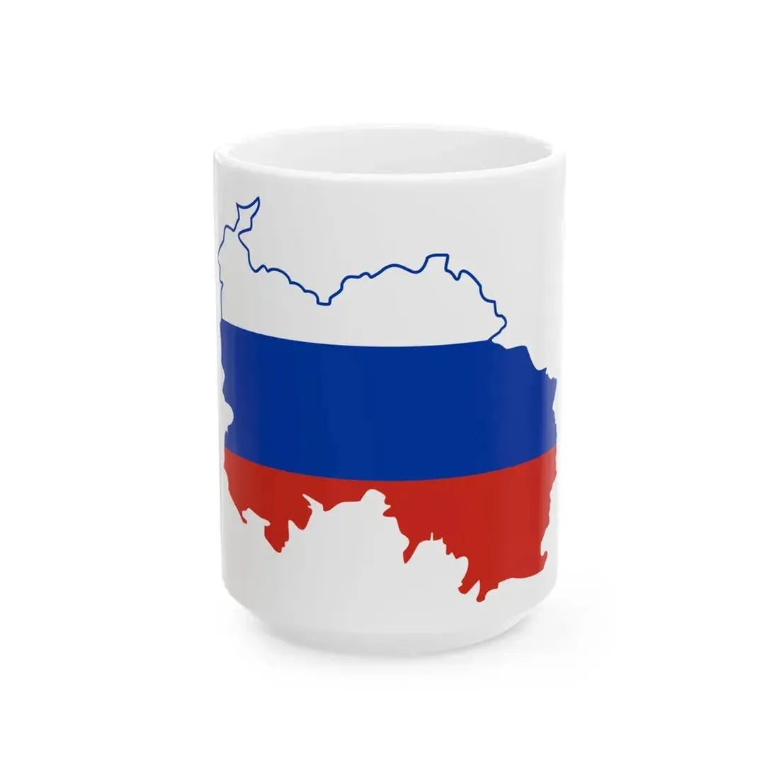 Flag-map of South Ossetia-Russia (Russia) White Coffee Mug 15oz - Go Mug Yourself