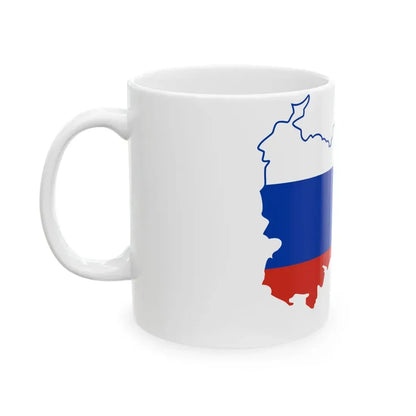 Flag-map of South Ossetia-Russia (Russia) White Coffee Mug - Go Mug Yourself