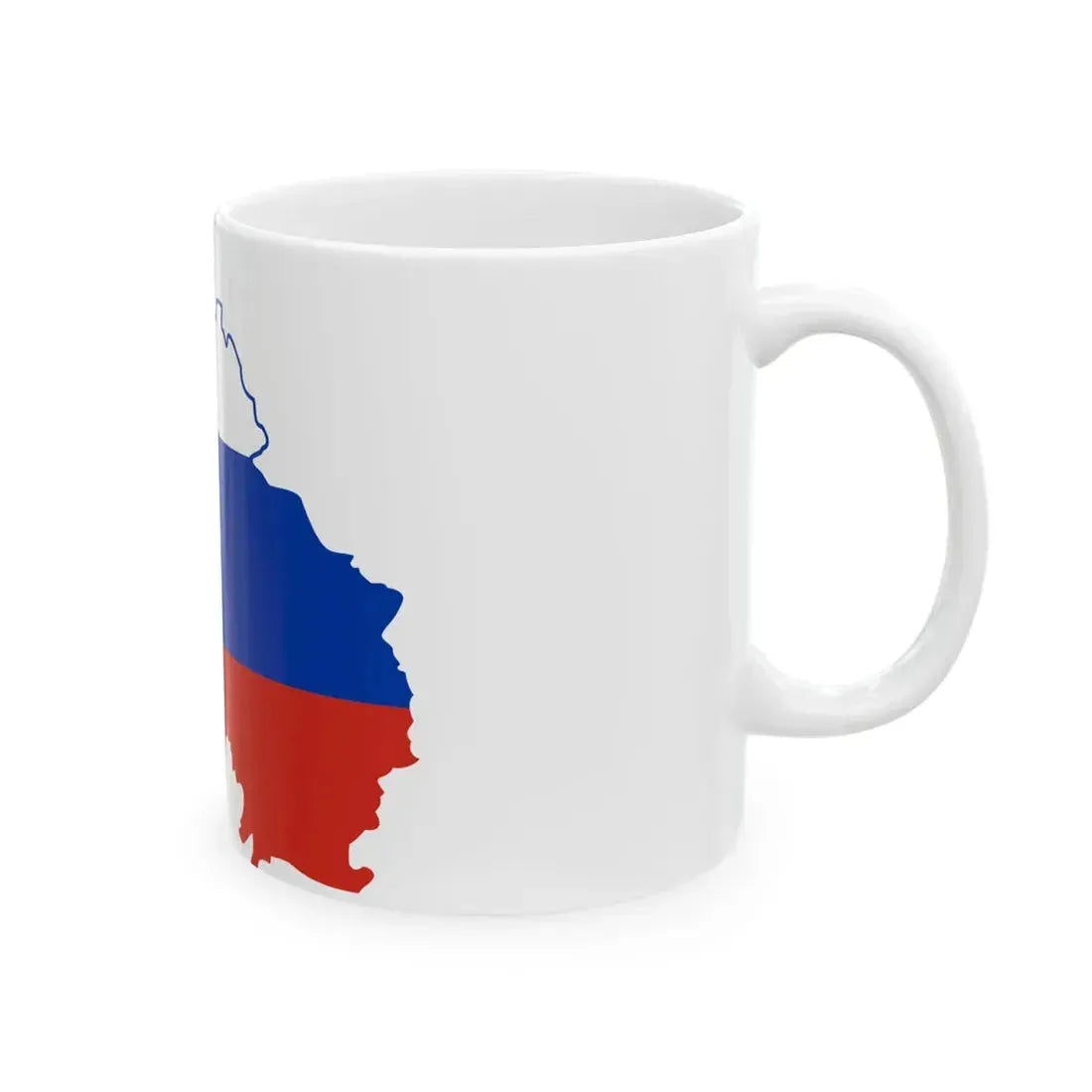 Flag-map of South Ossetia-Russia (Russia) White Coffee Mug - Go Mug Yourself