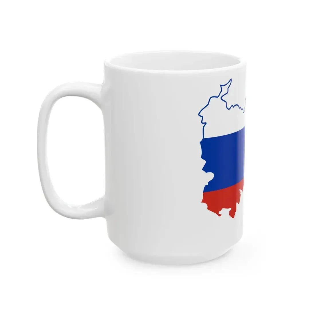 Flag-map of South Ossetia-Russia (Russia) White Coffee Mug - Go Mug Yourself