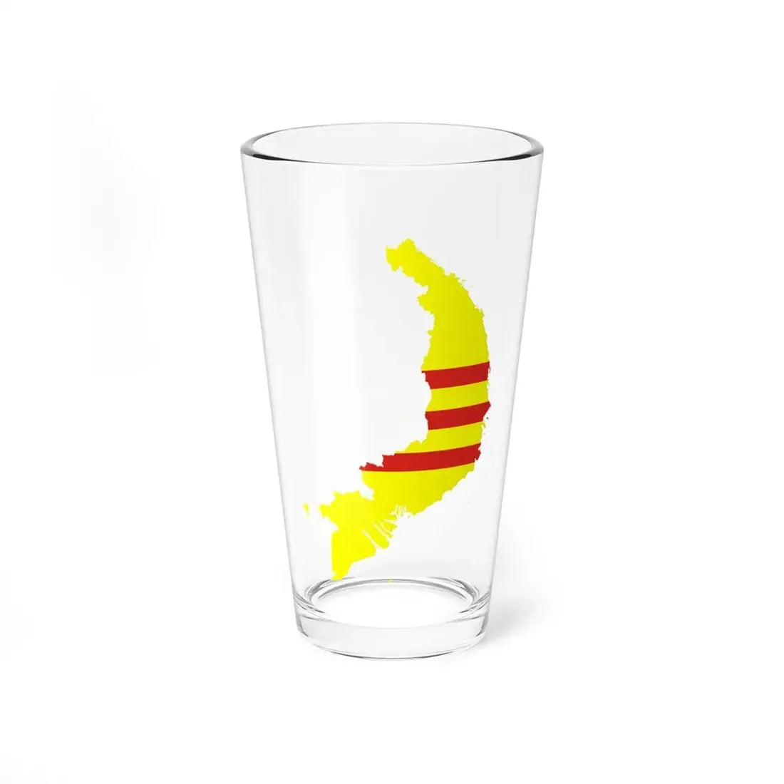 Flag-map of South Vietnam (Vietnam) Pint Glass 16oz 16oz - Go Mug Yourself