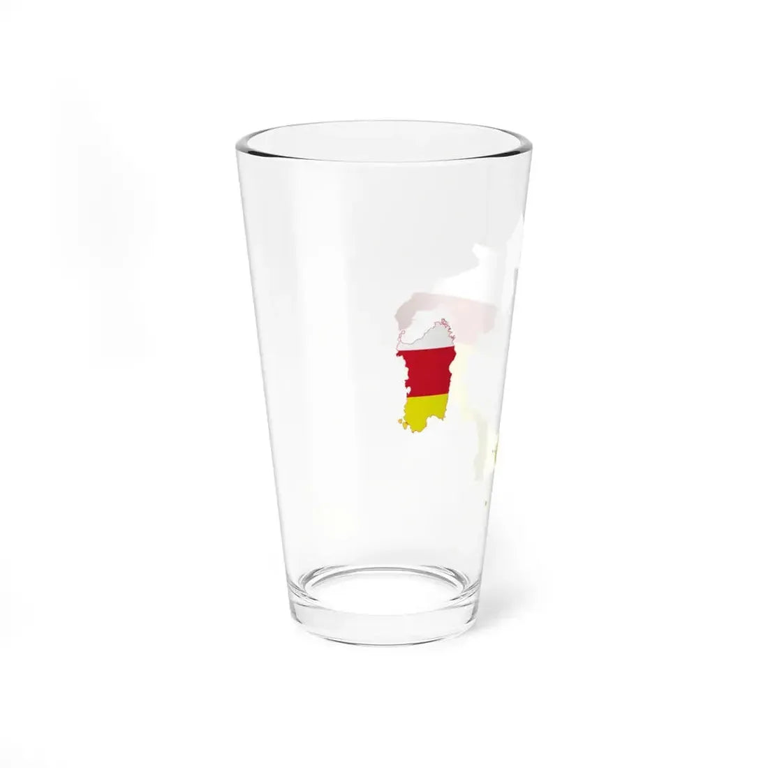 Flag map of Southern Italy (Italy) Pint Glass 16oz - Go Mug Yourself