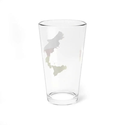 Flag map of Southern Italy (Italy) Pint Glass 16oz - Go Mug Yourself