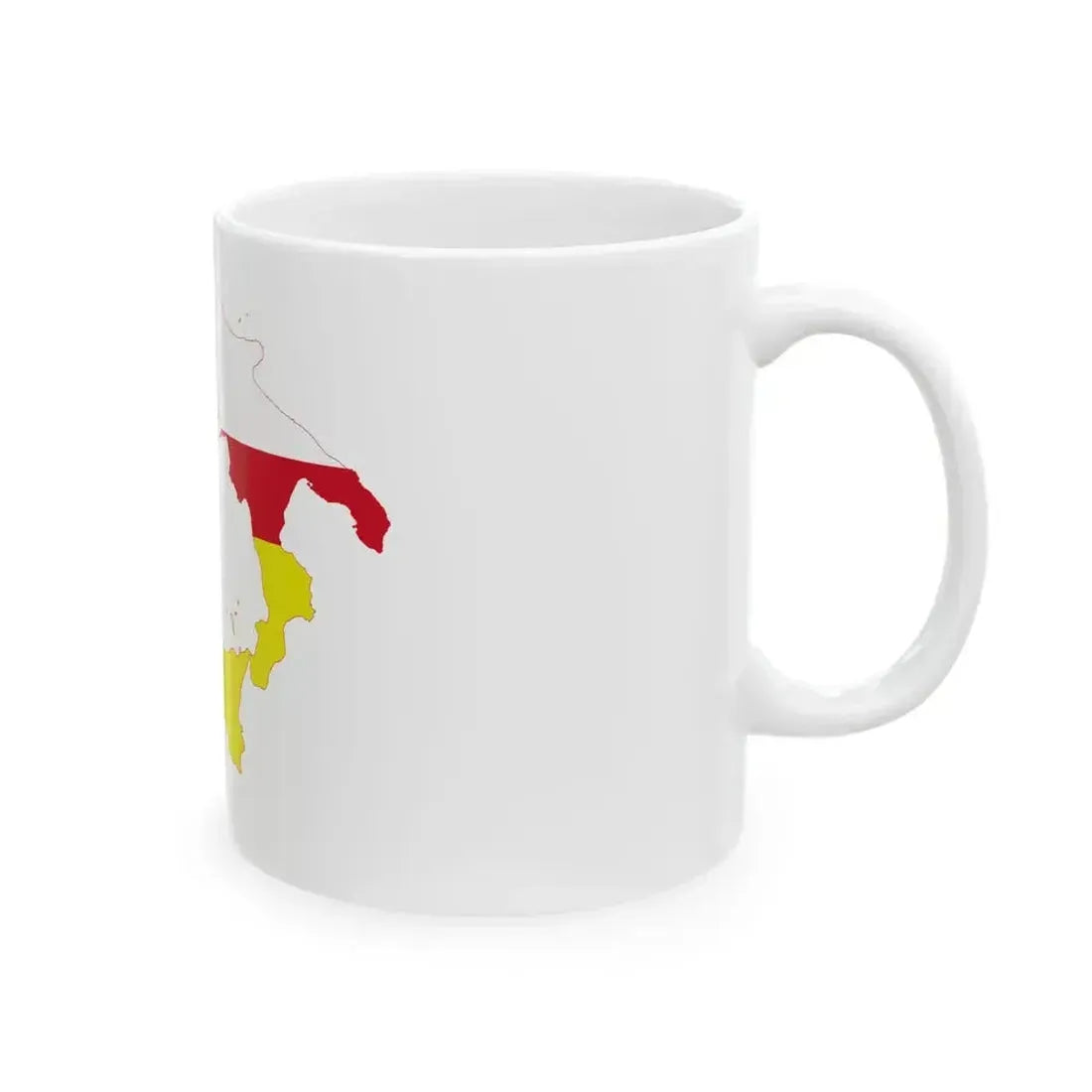 Flag map of Southern Italy (Italy) White Coffee Mug - Go Mug Yourself