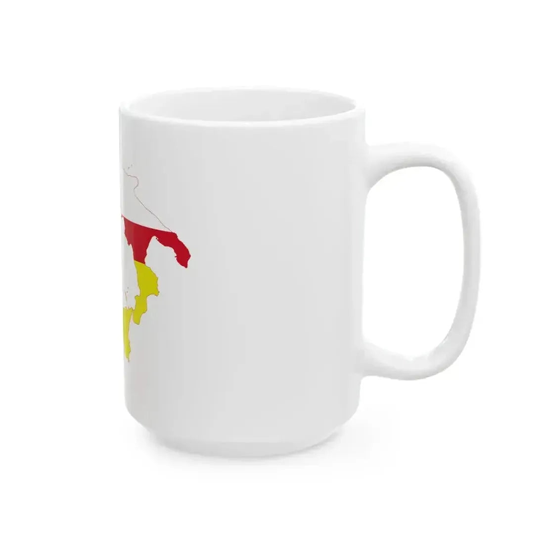 Flag map of Southern Italy (Italy) White Coffee Mug - Go Mug Yourself