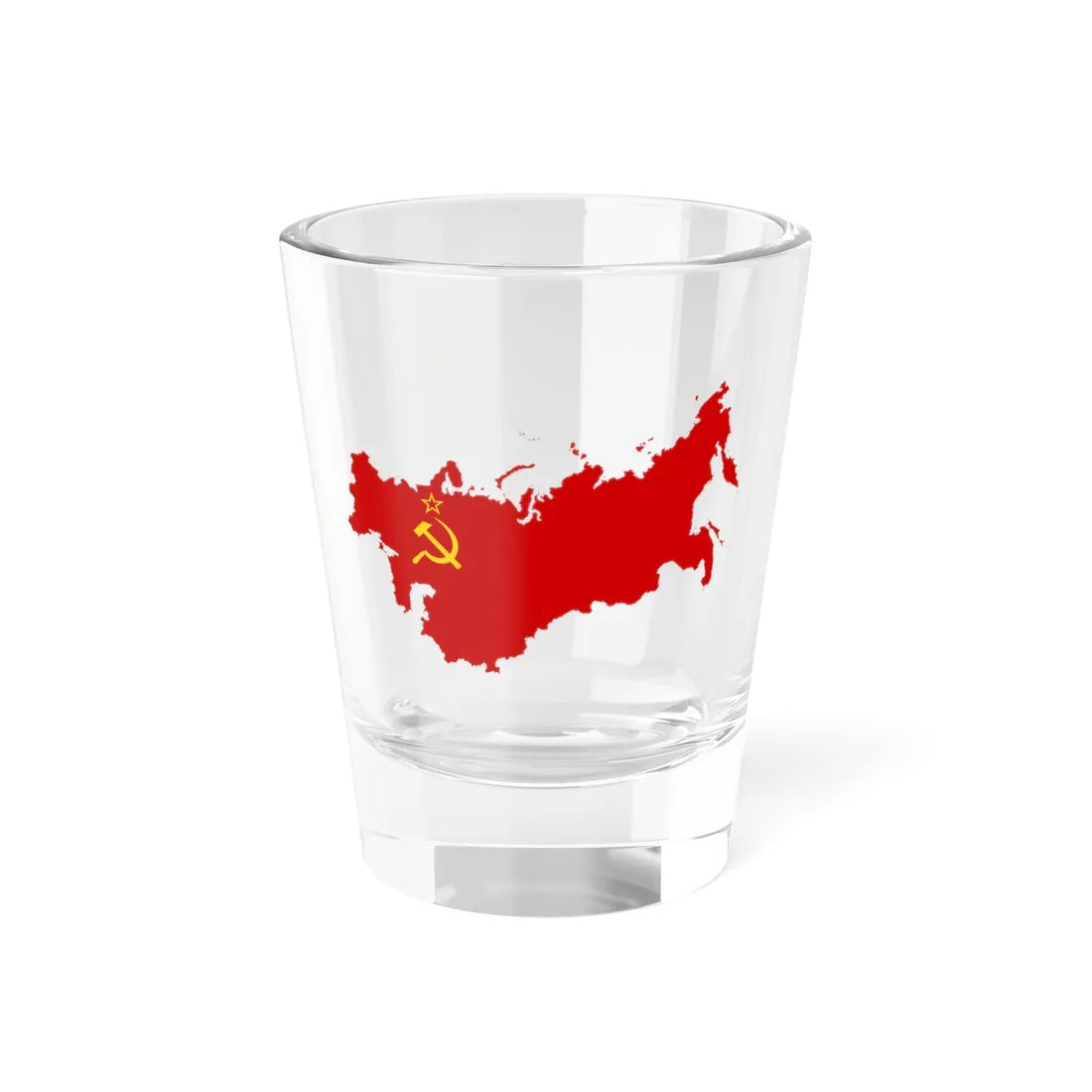 Flag-map of Soviet Union sphere of influence 1961-1989 (Russia) Shot Glass 1.5oz 1.5oz - Go Mug Yourself