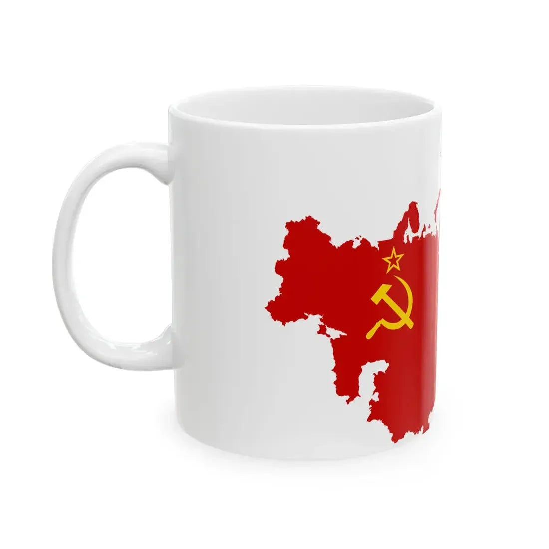 Flag-map of Soviet Union sphere of influence 1961-1989 (Russia) White Coffee Mug - Go Mug Yourself