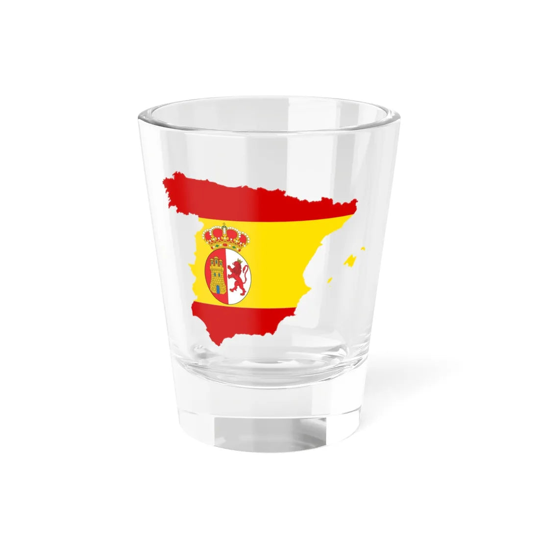 Flag-map of Spain 1785-1873 1874-1931 (Spain) Shot Glass 1.5oz 1.5oz - Go Mug Yourself