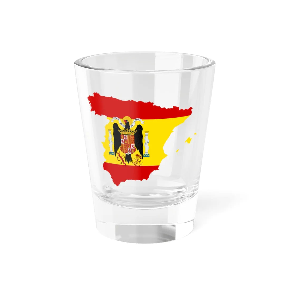 Flag-map of Spain 1938-1945 (Spain) Shot Glass 1.5oz 1.5oz - Go Mug Yourself