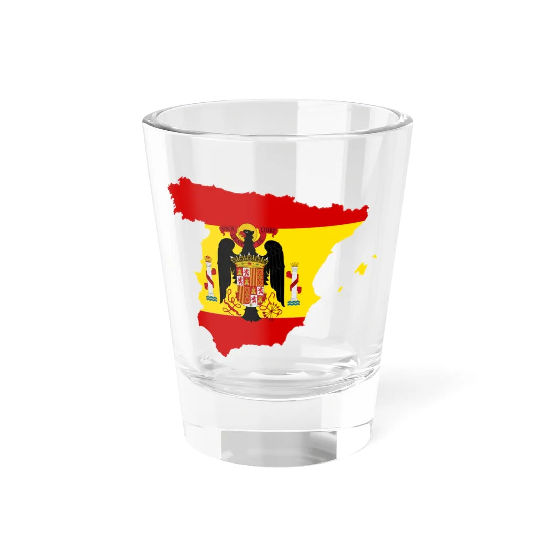 Flag-map of Spain 1945-1977 (Spain) Shot Glass 1.5oz 1.5oz - Go Mug Yourself