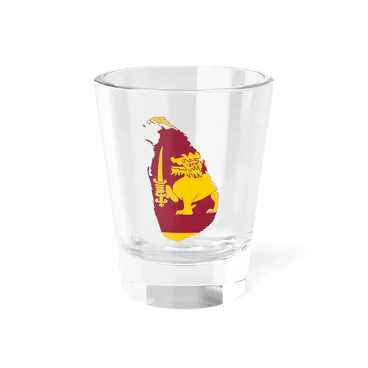 Flag map of Sri Lanka (Sri Lanka) Shot Glass 1.5oz 1.5oz - Go Mug Yourself