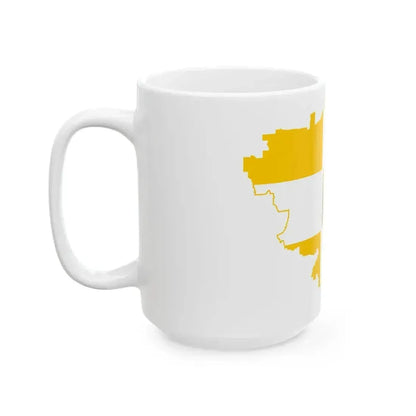 Flag map of Stavropol Krai (Russia) White Coffee Mug - Go Mug Yourself
