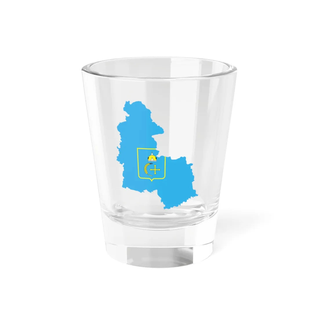 Flag-map of Sumy Oblast (Ukraine) Shot Glass 1.5oz 1.5oz - Go Mug Yourself