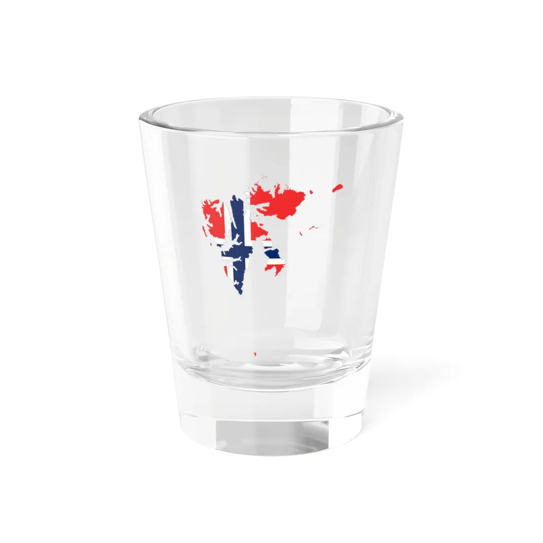 Flag-map of Svalbard (Norway) Shot Glass 1.5oz 1.5oz - Go Mug Yourself