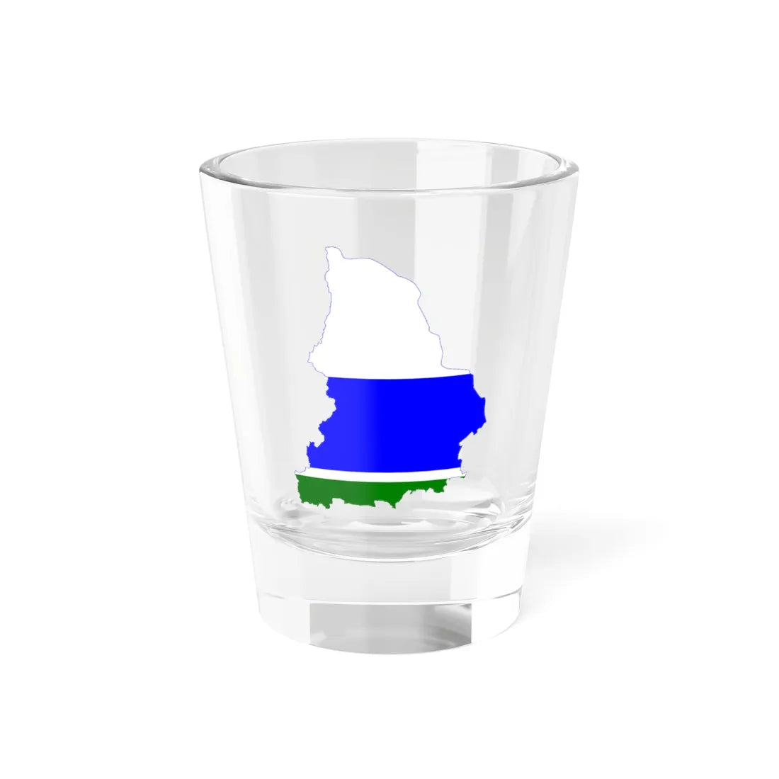 Flag-map of Sverdlovsk Oblast (Russia) Shot Glass 1.5oz 1.5oz - Go Mug Yourself