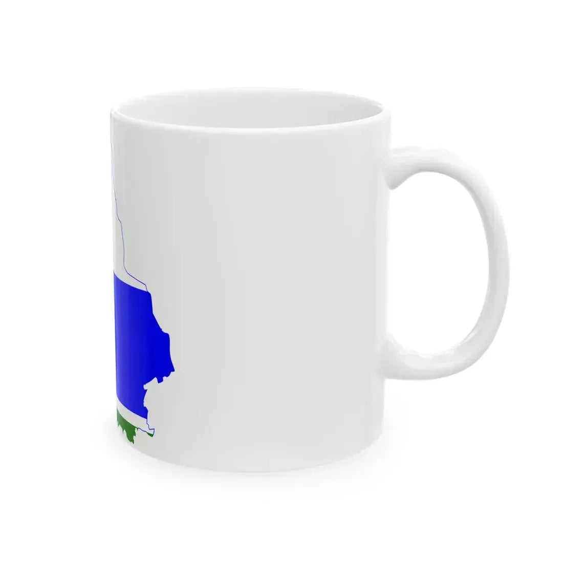 Flag-map of Sverdlovsk Oblast (Russia) White Coffee Mug - Go Mug Yourself