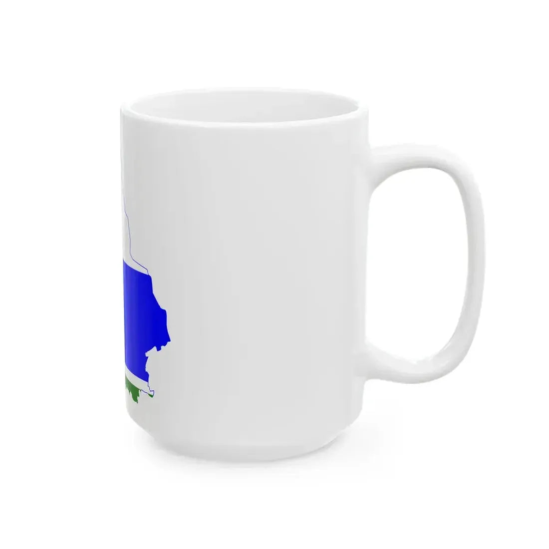 Flag-map of Sverdlovsk Oblast (Russia) White Coffee Mug - Go Mug Yourself