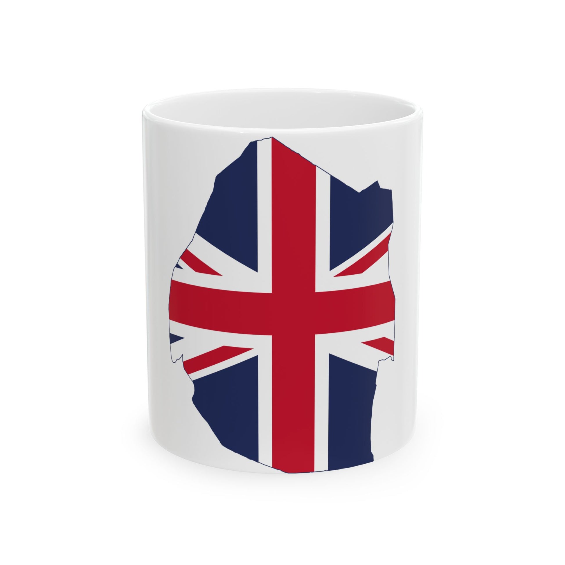 Flag map of Swaziland Protectorate 1902-1967 (Eswatini) White Coffee Mug-11oz-Go Mug Yourself