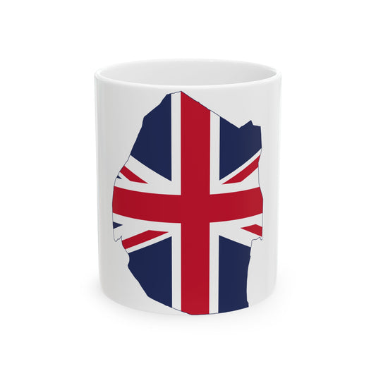 Flag map of Swaziland Protectorate 1902-1967 (Eswatini) White Coffee Mug-11oz-Go Mug Yourself