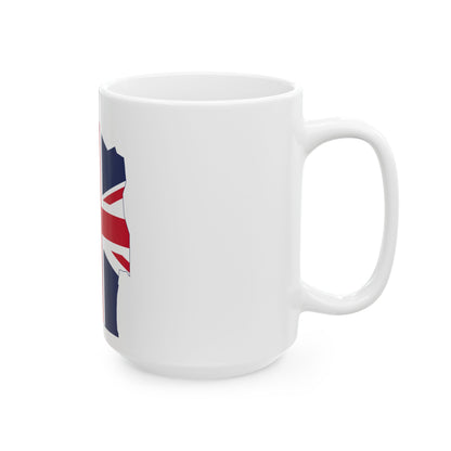 Flag map of Swaziland Protectorate 1902-1967 (Eswatini) White Coffee Mug-Go Mug Yourself