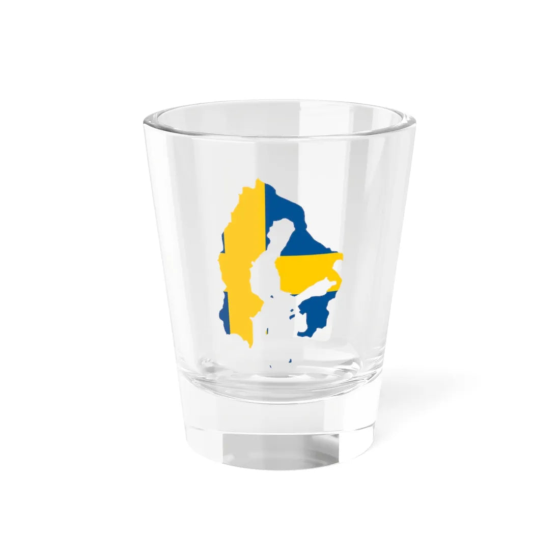 Flag-map of Sweden 1645 (Sweden) Shot Glass 1.5oz 1.5oz - Go Mug Yourself