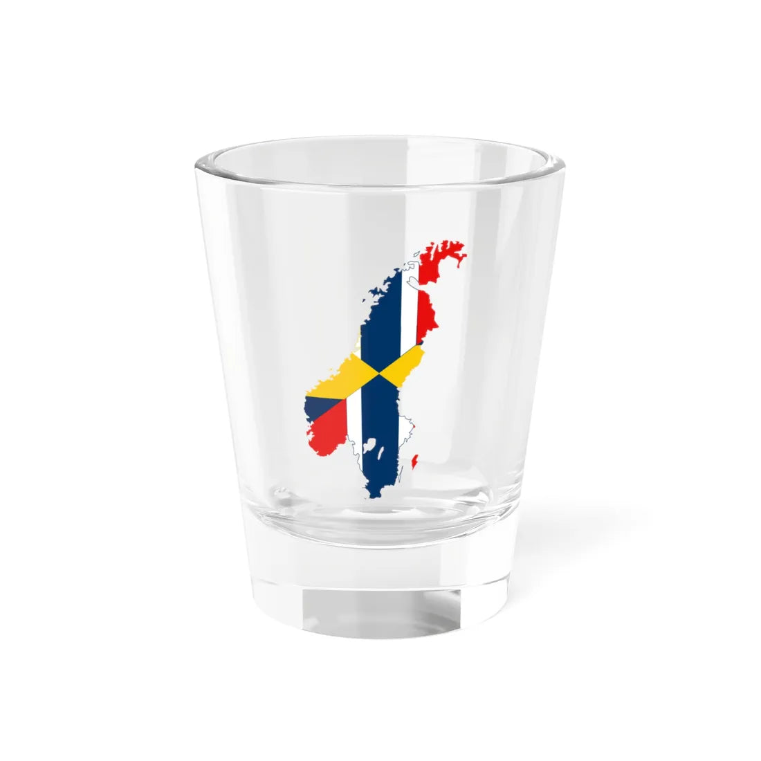 Flag-map of Sweden-Norway (Norway) Shot Glass 1.5oz 1.5oz - Go Mug Yourself