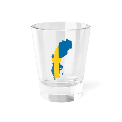 Flag-Map of Sweden (Sweden) Shot Glass 1.5oz 1.5oz - Go Mug Yourself