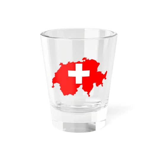 Flag-map of Switzerland (Switzerland) Shot Glass 1.5oz 1.5oz - Go Mug Yourself