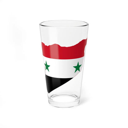 Flag-map of Syria Irredentist (Syria) Pint Glass 16oz 16oz - Go Mug Yourself