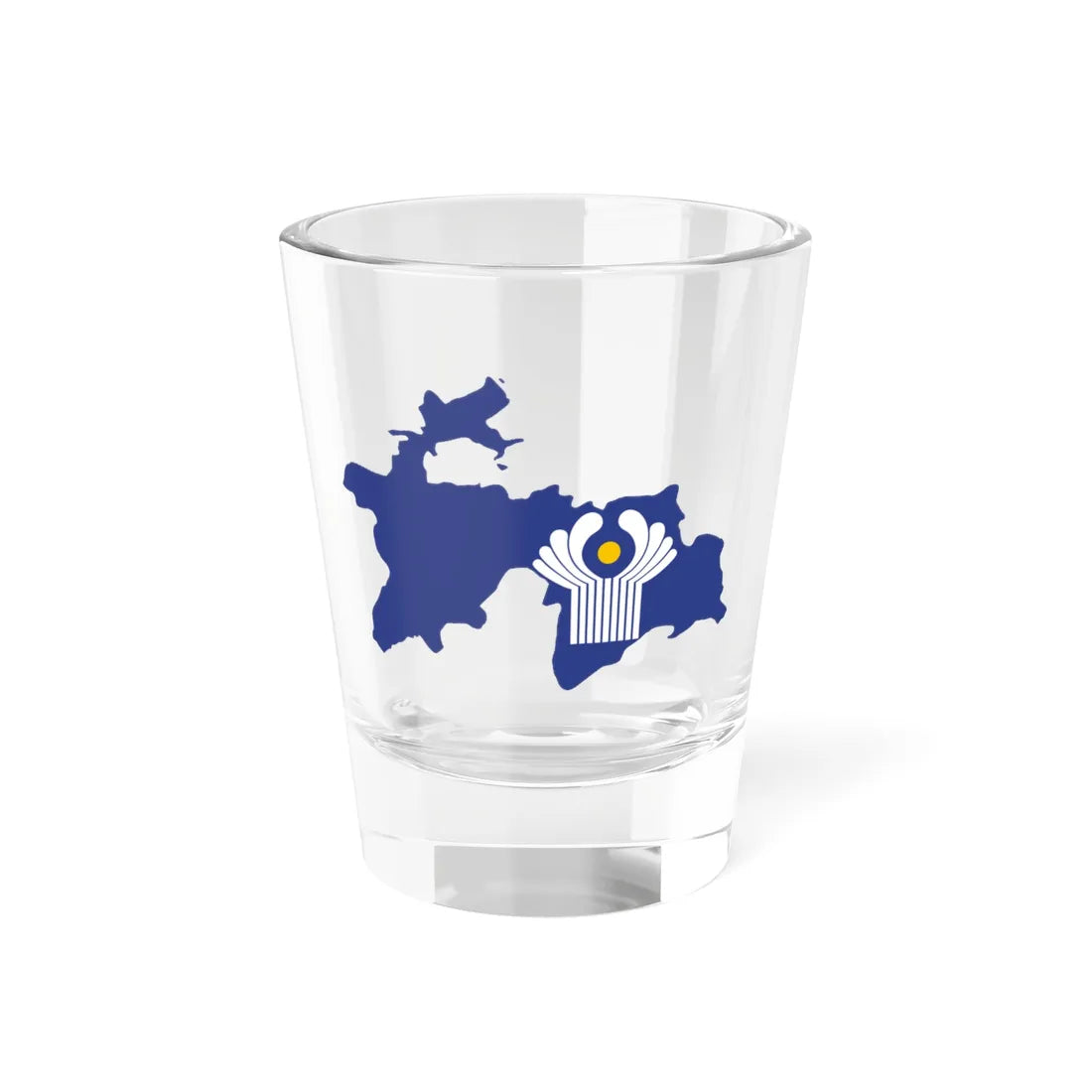 Flag-map of Tajikistan CIS (Tajikistan) Shot Glass 1.5oz 1.5oz - Go Mug Yourself
