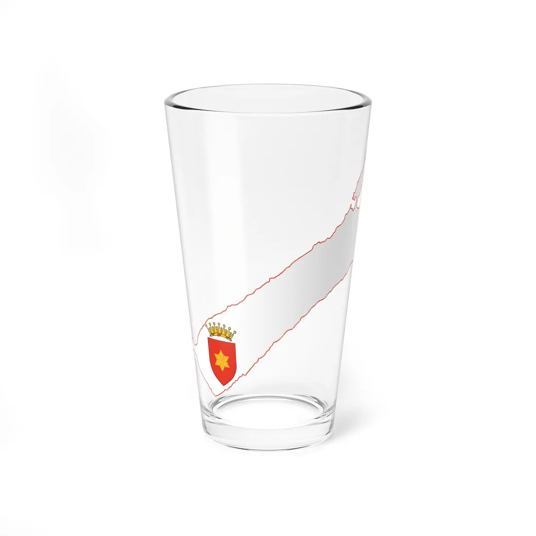 Flag map of Tavolara (Italy) Pint Glass 16oz 16oz - Go Mug Yourself