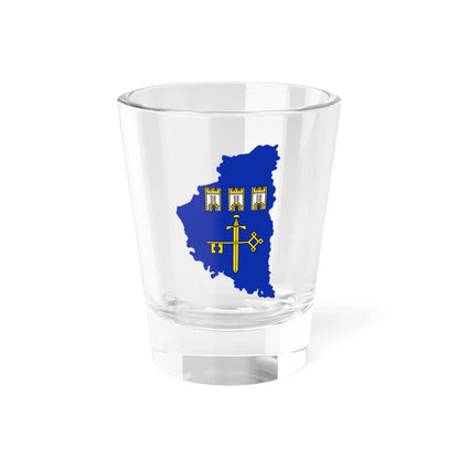 Flag-map of Ternopil Oblast (Ukraine) Shot Glass 1.5oz 1.5oz - Go Mug Yourself