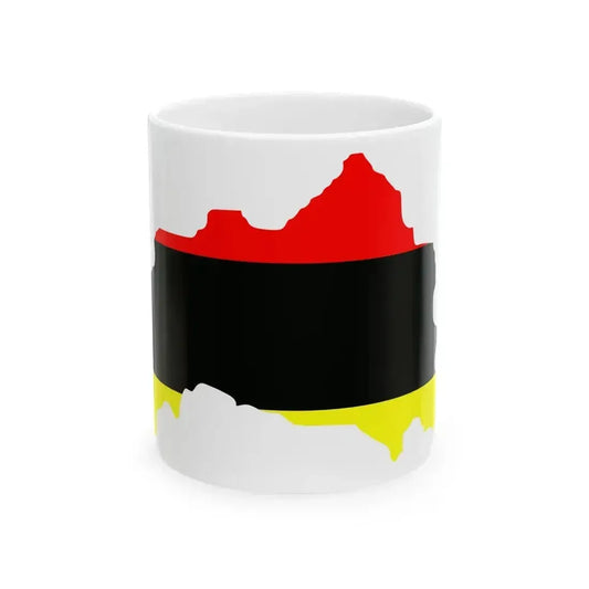 Flag map of Tetovo Municipality Macedonia (North Macedonia) White Coffee Mug 11oz - Go Mug Yourself