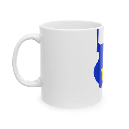 Flag-map of Texas 1836-1839 (United States) White Coffee Mug-Go Mug Yourself