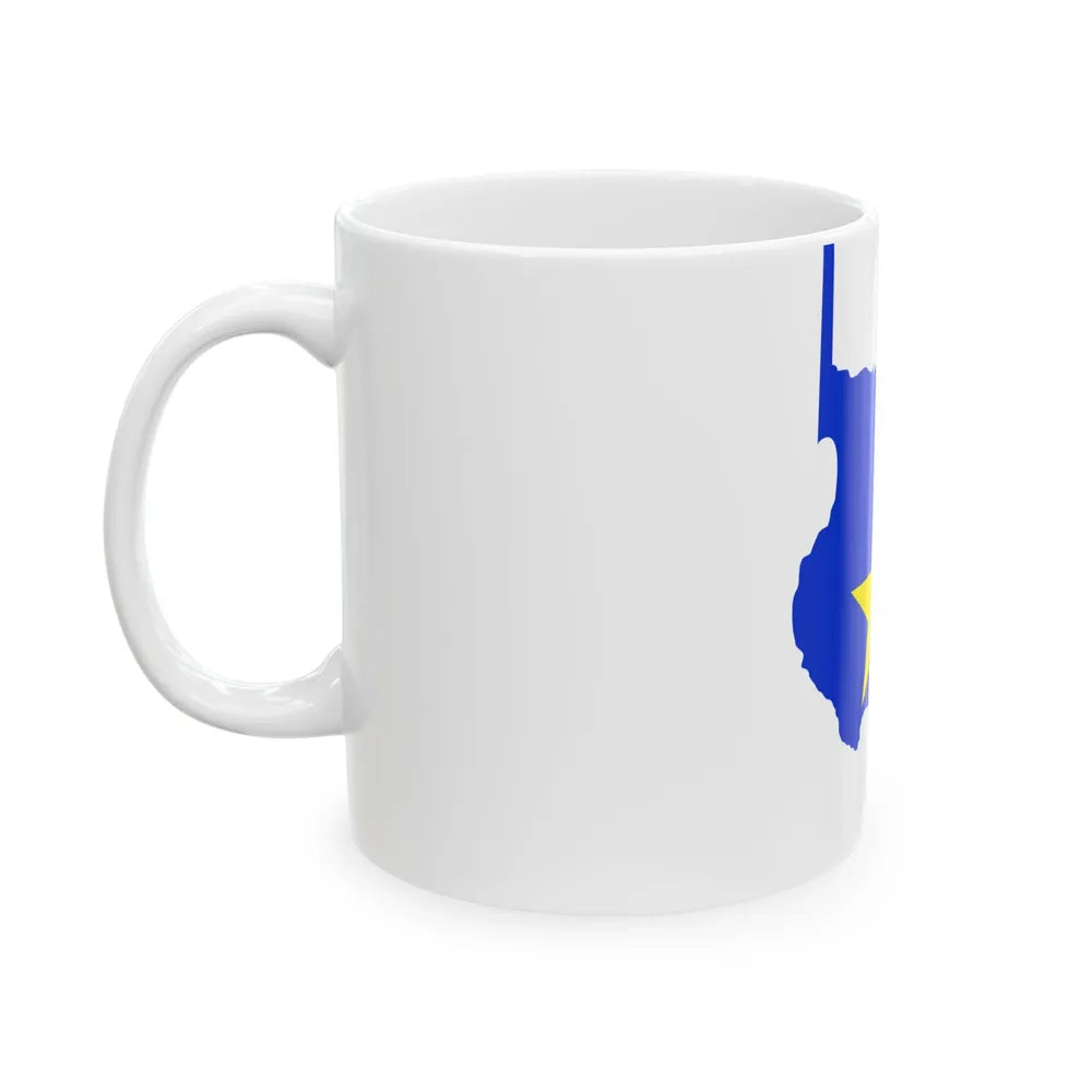 Flag-map of Texas 1836-1839 (United States) White Coffee Mug - Go Mug Yourself